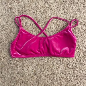 Victoria’s secret pink velvet swim top
